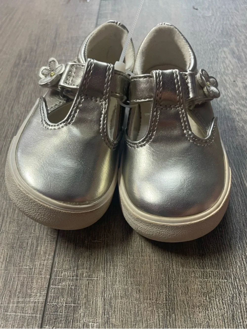 Keds Gold Metallic Mary Jane Shoes with Flower Accent Back to School